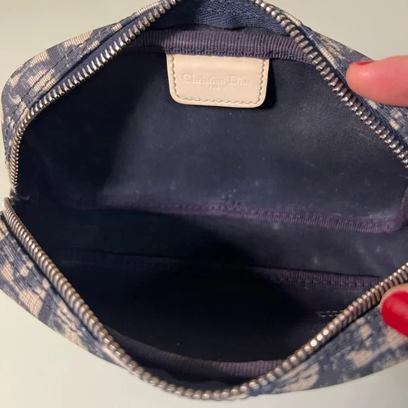 Dior Navy and Cream Monogram Clutch - Picture 7 of 9